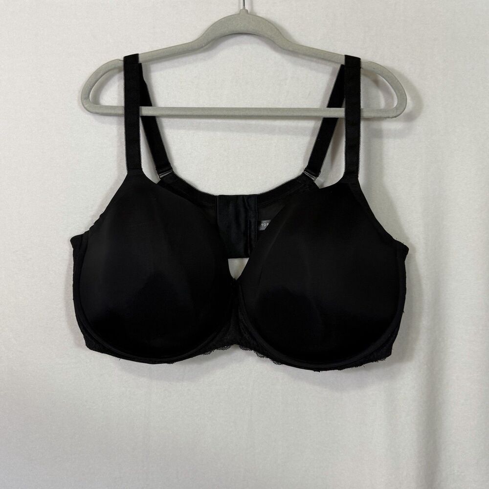 Torrid Curve Black Lightly Lined T-Shirt Underwire Adjustable Straps Bra 48F